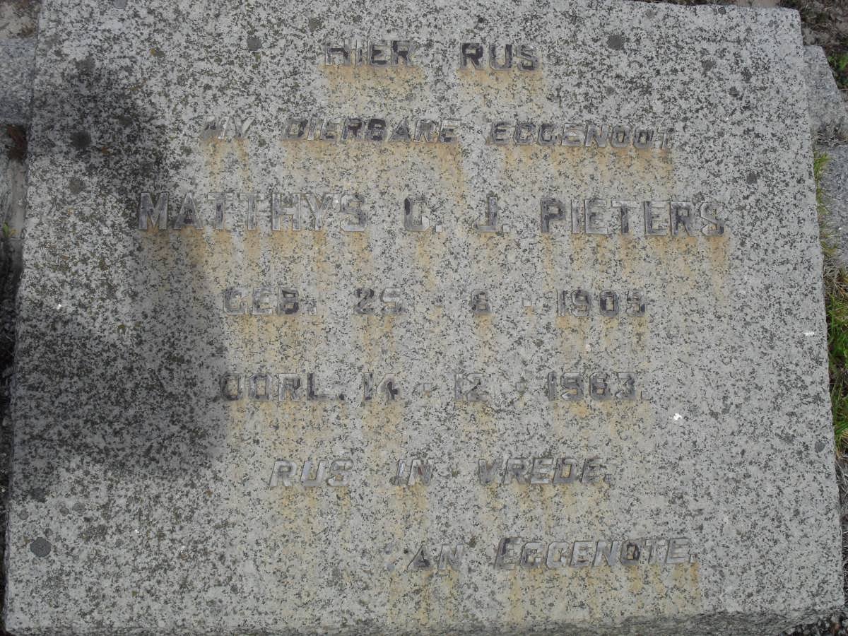 PIETERS Matthys C.J. 1905-1963