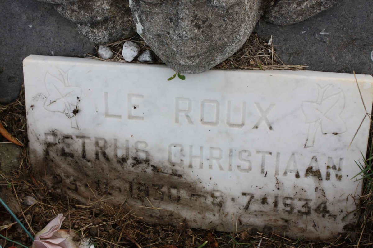 ROUX Petrus Christiaan, le 1930-1934