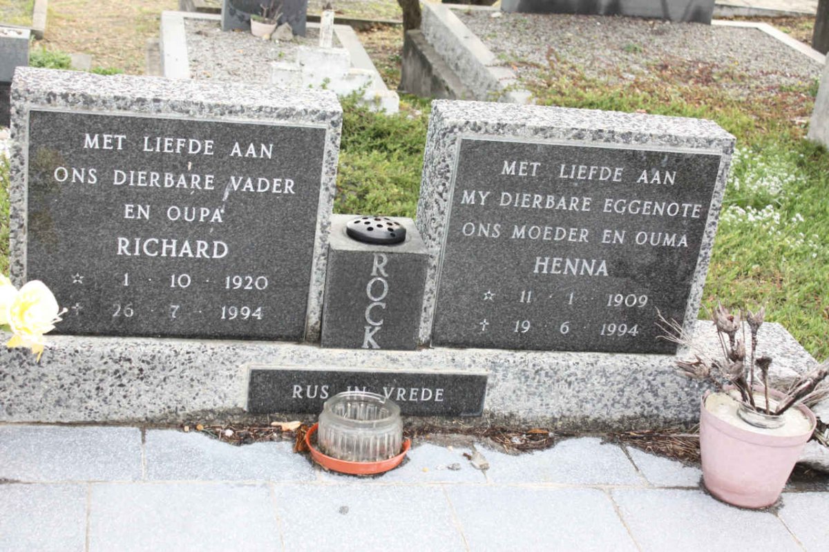 ROCK Richard 1920-1994 &amp; Henna 1909-1994