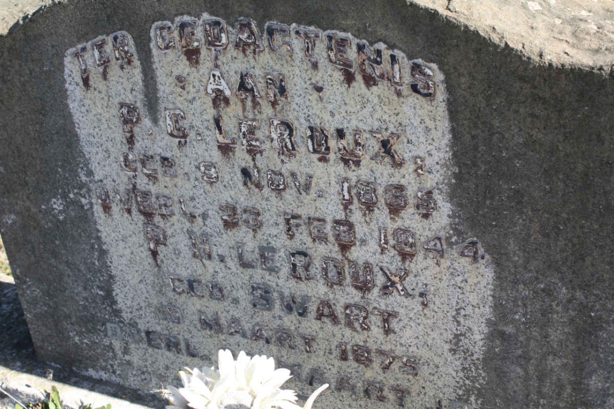 ROUX P.C., le 1865-1944 &amp; P.M. SWART 1?75