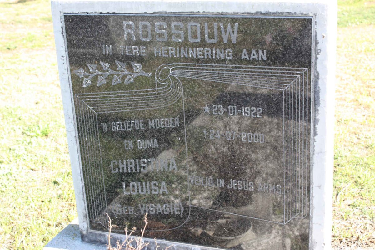 ROSSOUW Christina Louisa nee VISAGIE 1922-2008