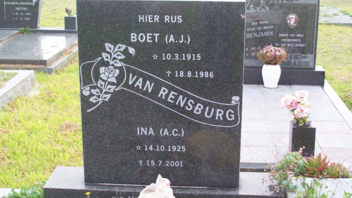 RENSBURG A.J., van 1915-1986 &amp; A.C. 1925-2001