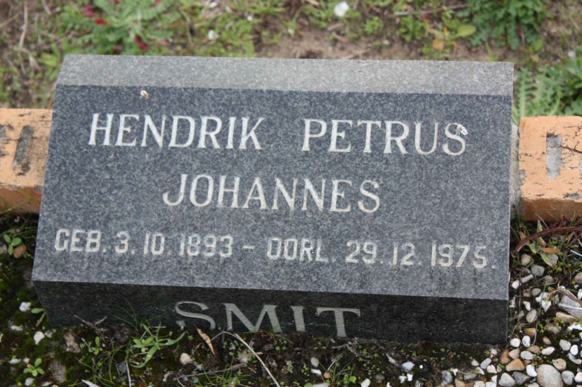 SMIT Hendrik Petrus Johannes 1893-1975