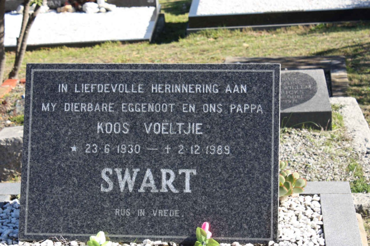 SWART Koos Voeltjie 1930-1989