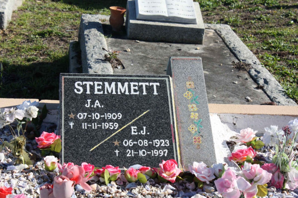 STEMMETT J.A. 1909-1958 &amp; E.J. 1923-1997