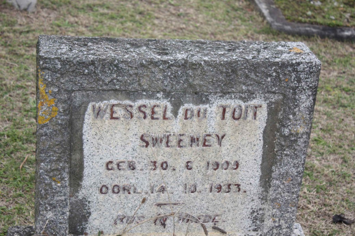 SWEENEY Wessel du Toit 1909-1933