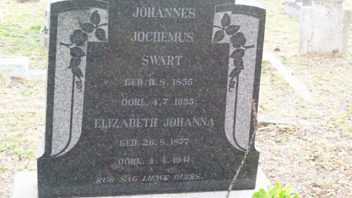 SWART Johannes Jochemus 1855-1935 &amp; Elizabeth Johanna 1877-1941