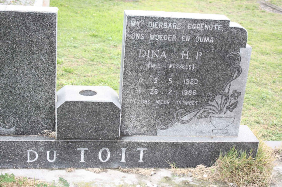 TOIT Dina, du nee WESSELS 1920-1986