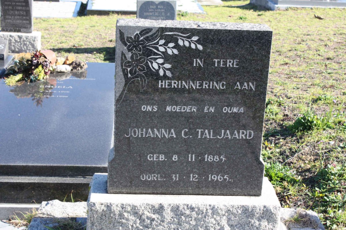 TALJAARD Johanna C. 1885-1965