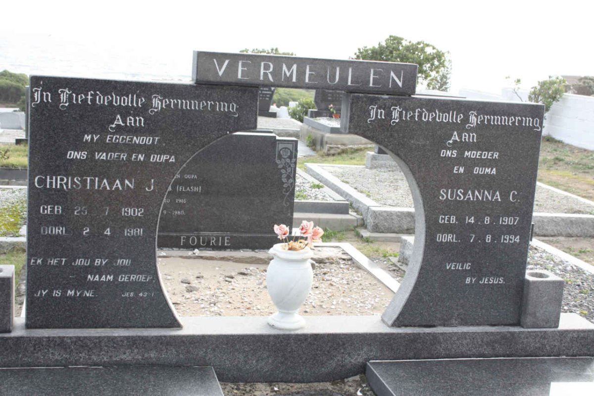 VERMEULEN Christiaan J 1902-1981 &amp; Susanna C, 1907-1994
