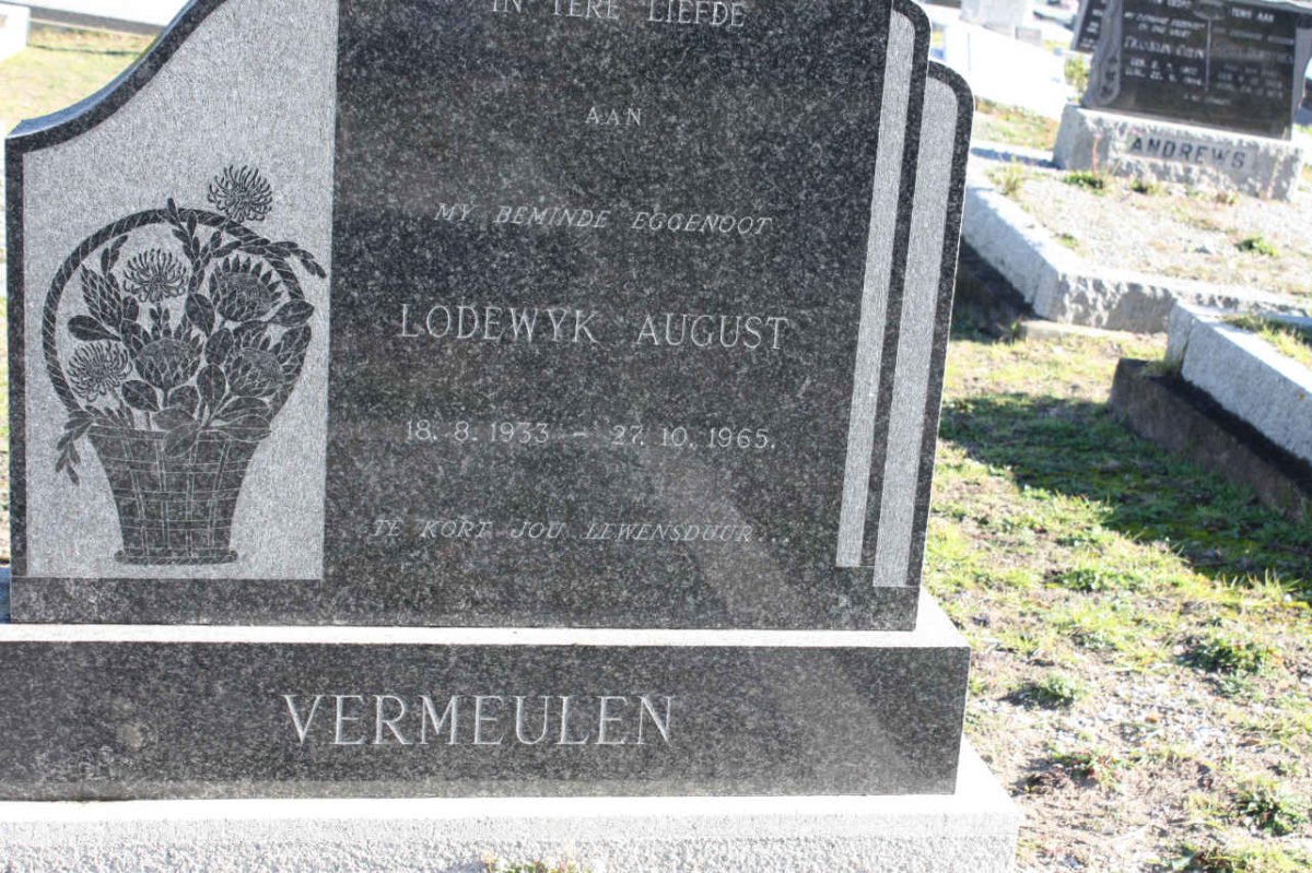 VERMEULEN Lodewyk August 1933-1965