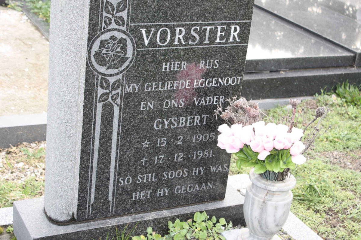 VORSTER Gysbert 1905-1981