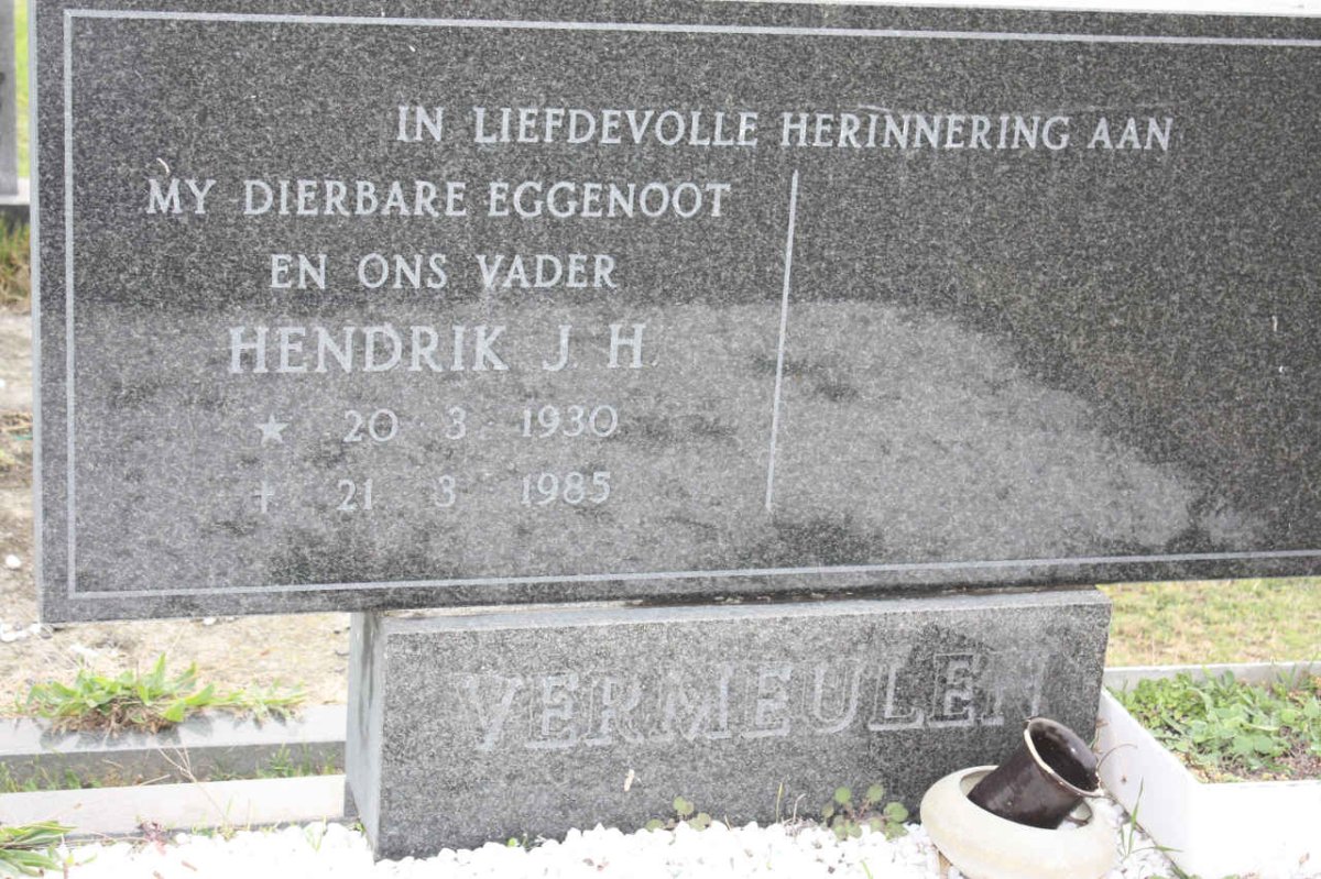 VERMEULEN Hendrik J.H. 1930-1985