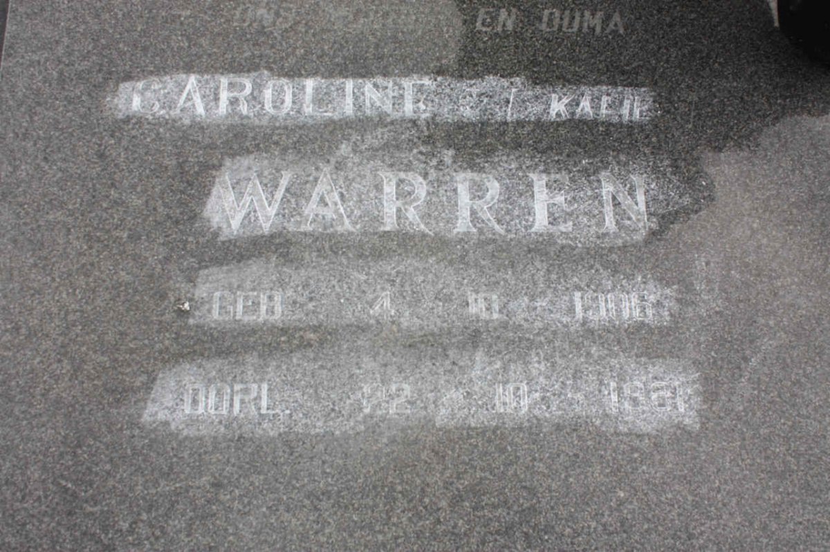 WARREN Caroline 1906-1981
