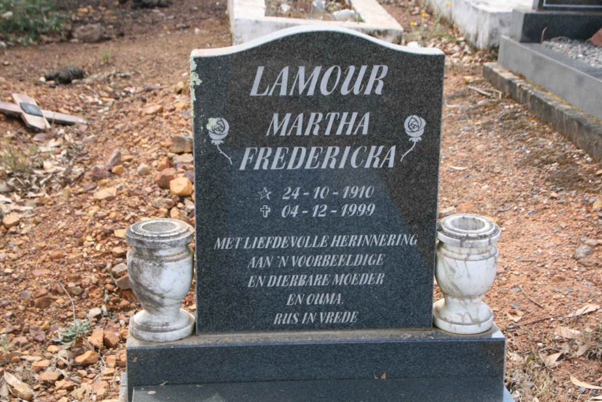LAMOUR Martha Fredericka 1910-1999