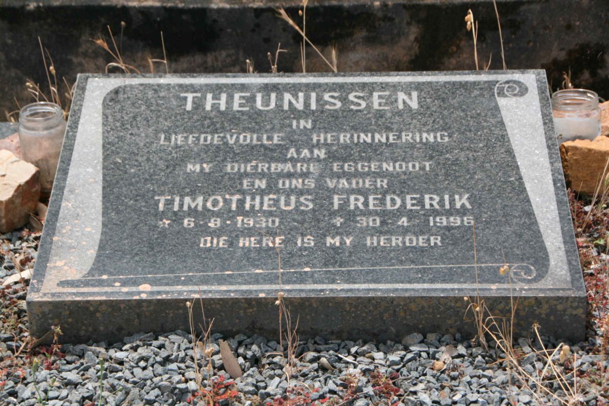 THEUNISSEN Timotheus Frederik 1930-1996