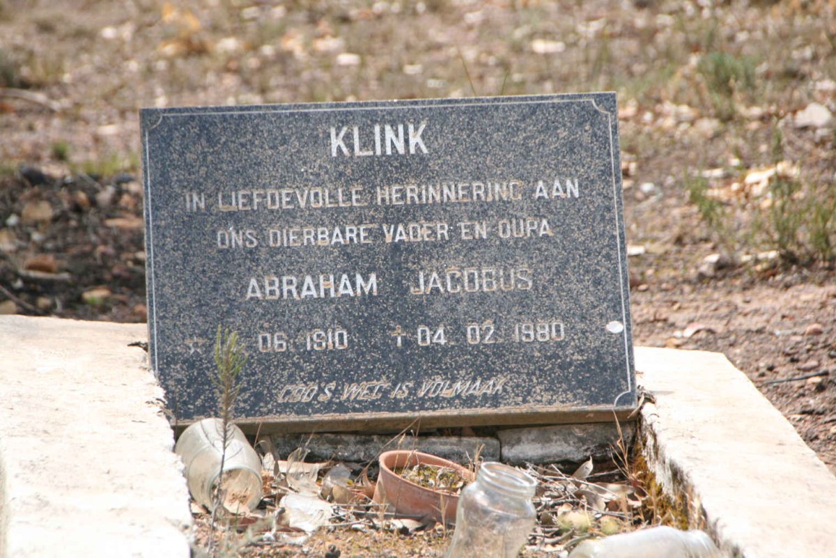 KLINK Abraham Jacobus 1910-1980