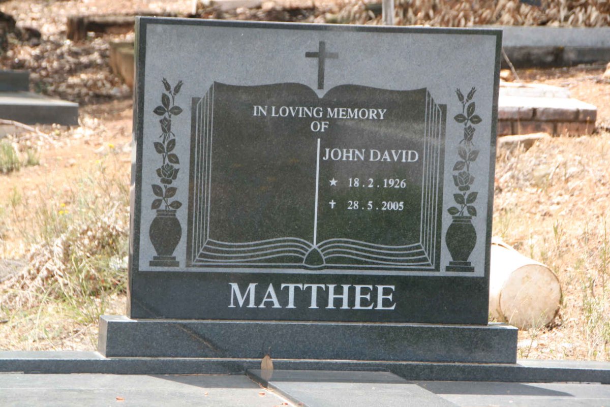 MATTHEE John David 1926-2005