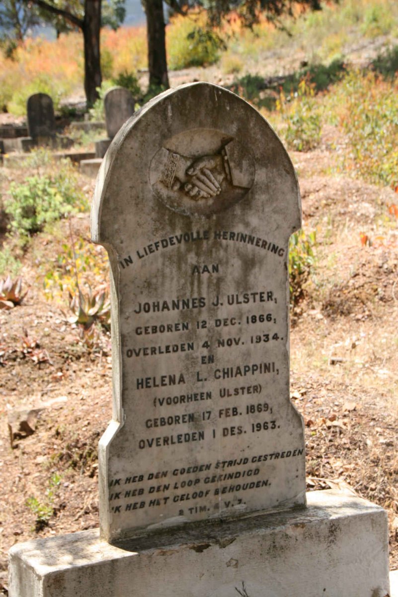 ULSTER Johannes J. 1866-1934 & Helena L. CHIAPPINI 1869-1963