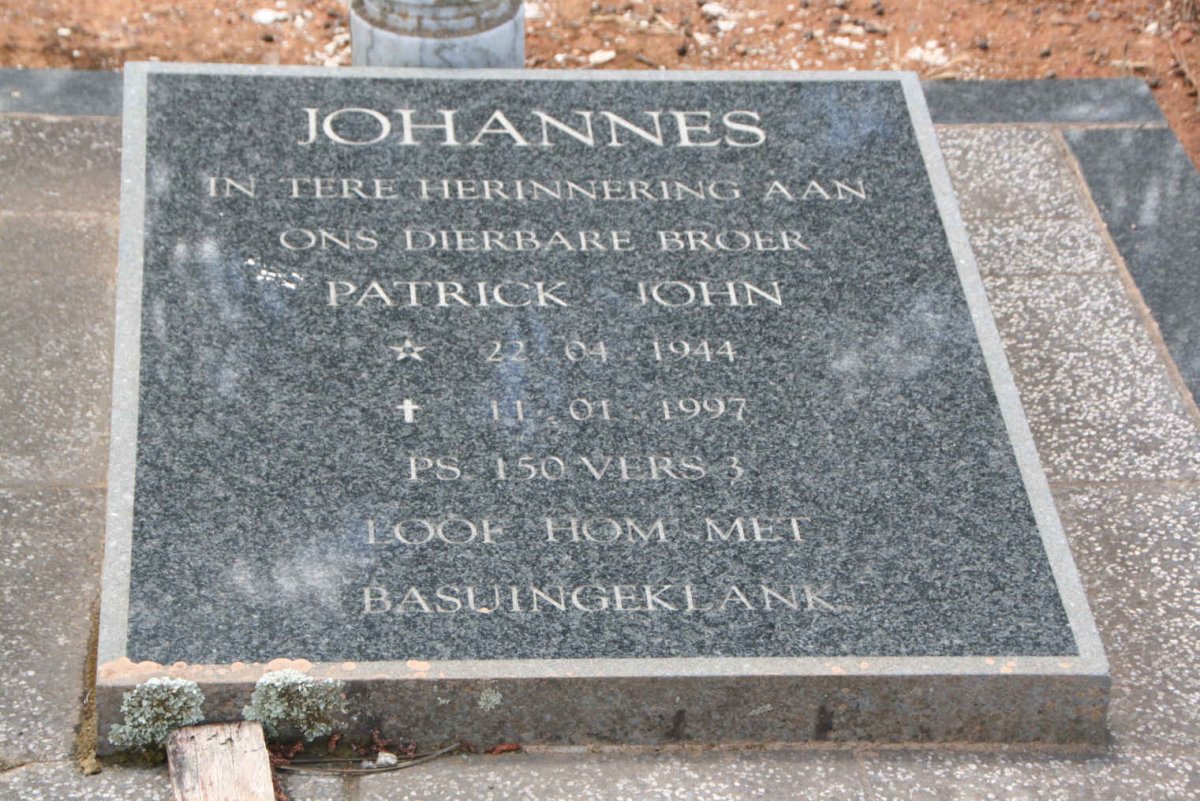 JOHANNES Patrick John 1944-1997