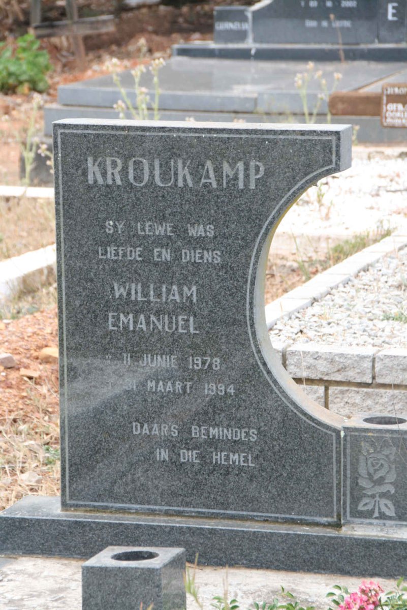 KROUKAMP William Emanuel 1978-1994