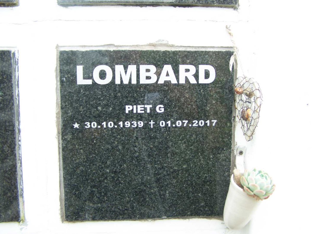 LOMBARD Piet G. 1939-2017