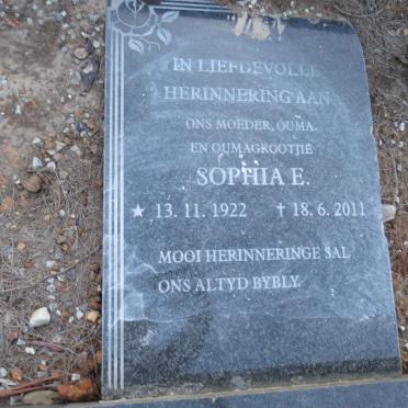 ? Sophia E. 1922-2011