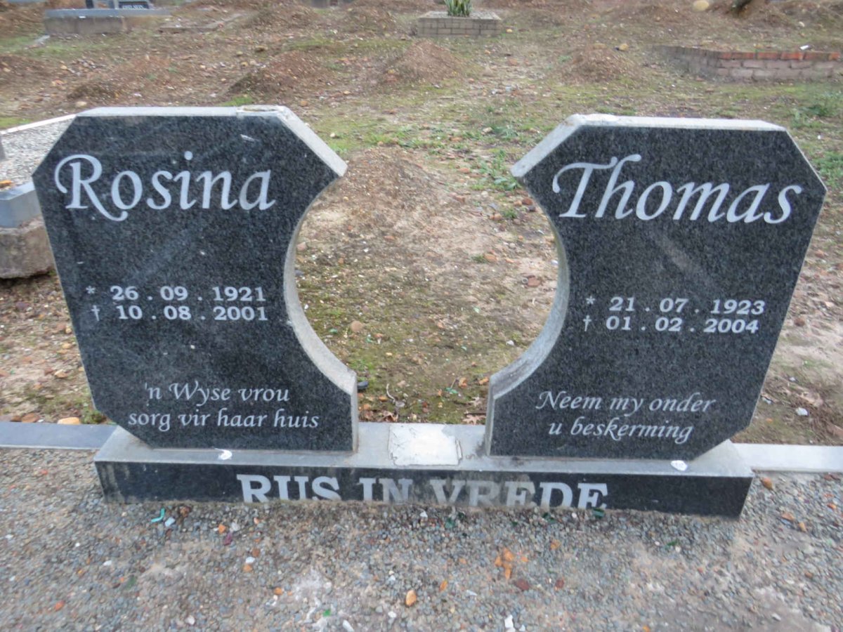 ? Thomas 1923-2004 & Rosina 1921-2001