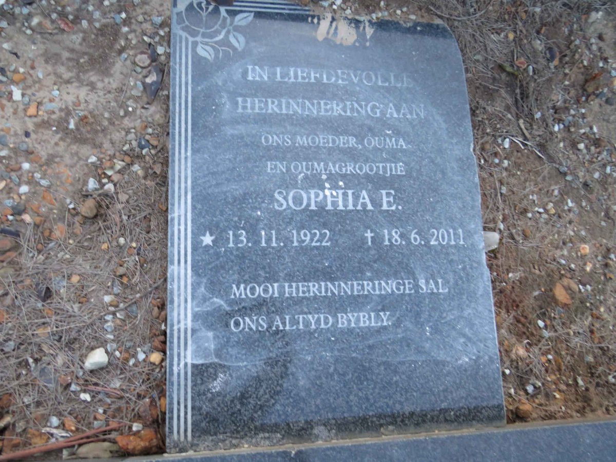 ? Sophia E. 1922-2011