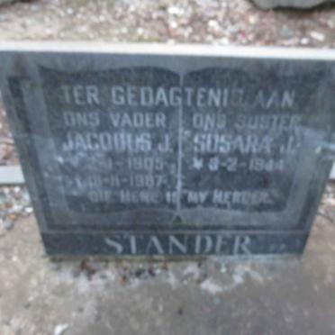 STANDER Jacobus J. 1905-1987 & Susara J. 1944-
