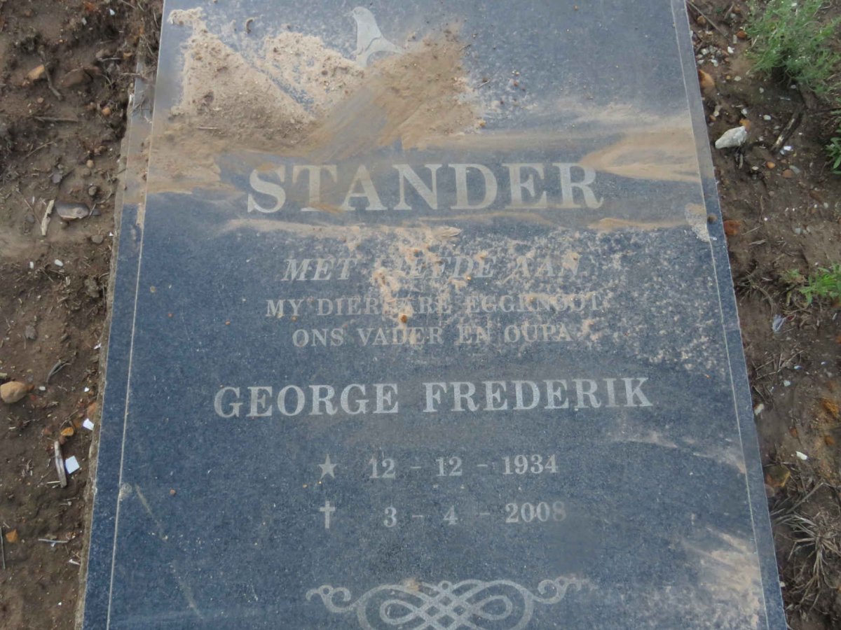 STANDER George Frederik 1934-2008