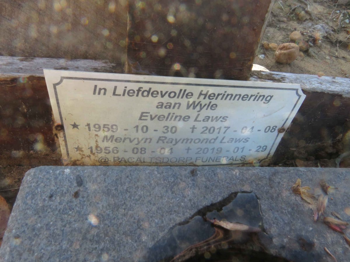 LAWS Mervyn Raymond 1956-2019 &amp; Eveline 1959-2017