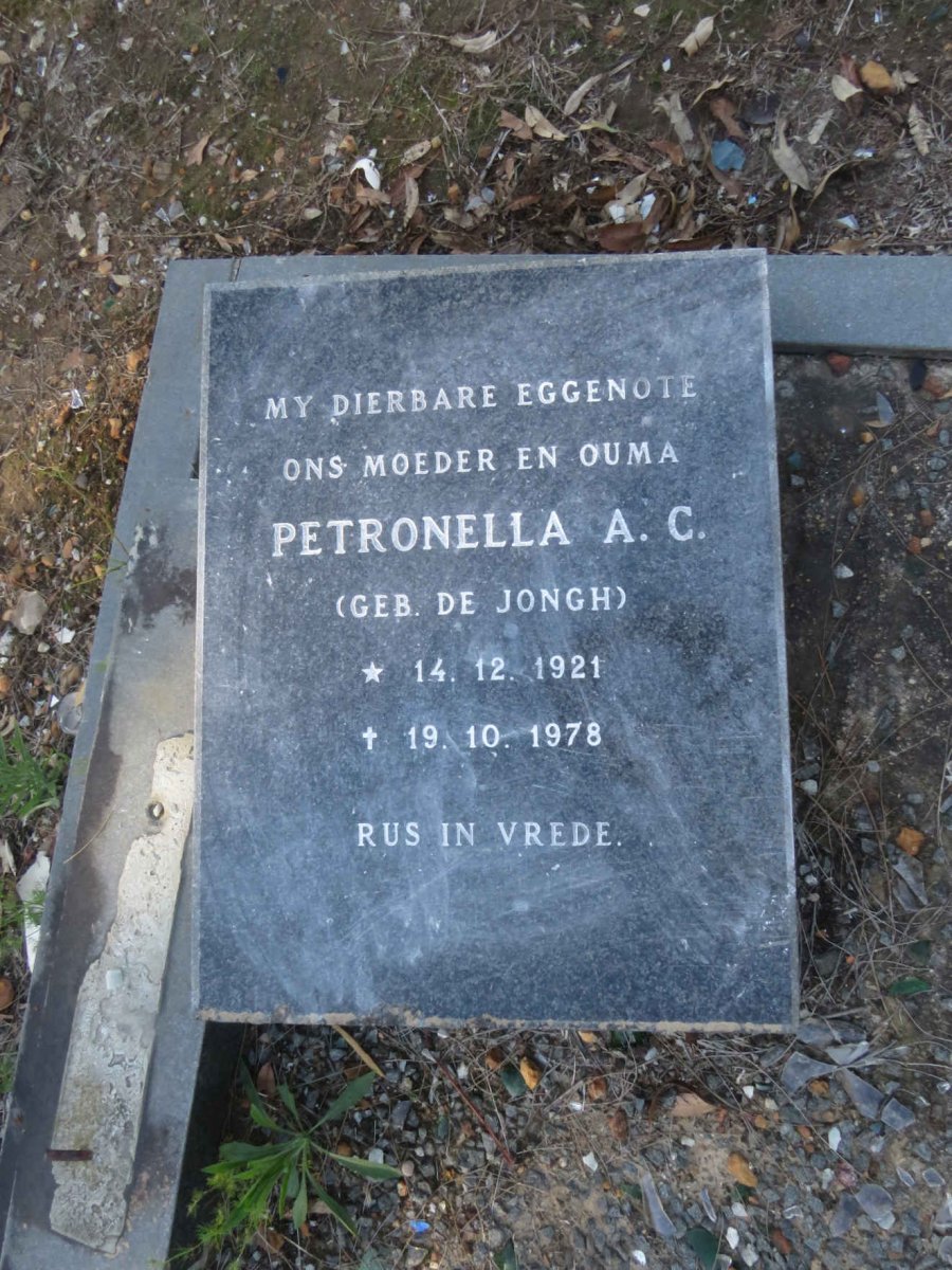 DYZEL Louis Jacobus 1909-1980 &amp; Petronella A.C. DE JONGH 1921-1978