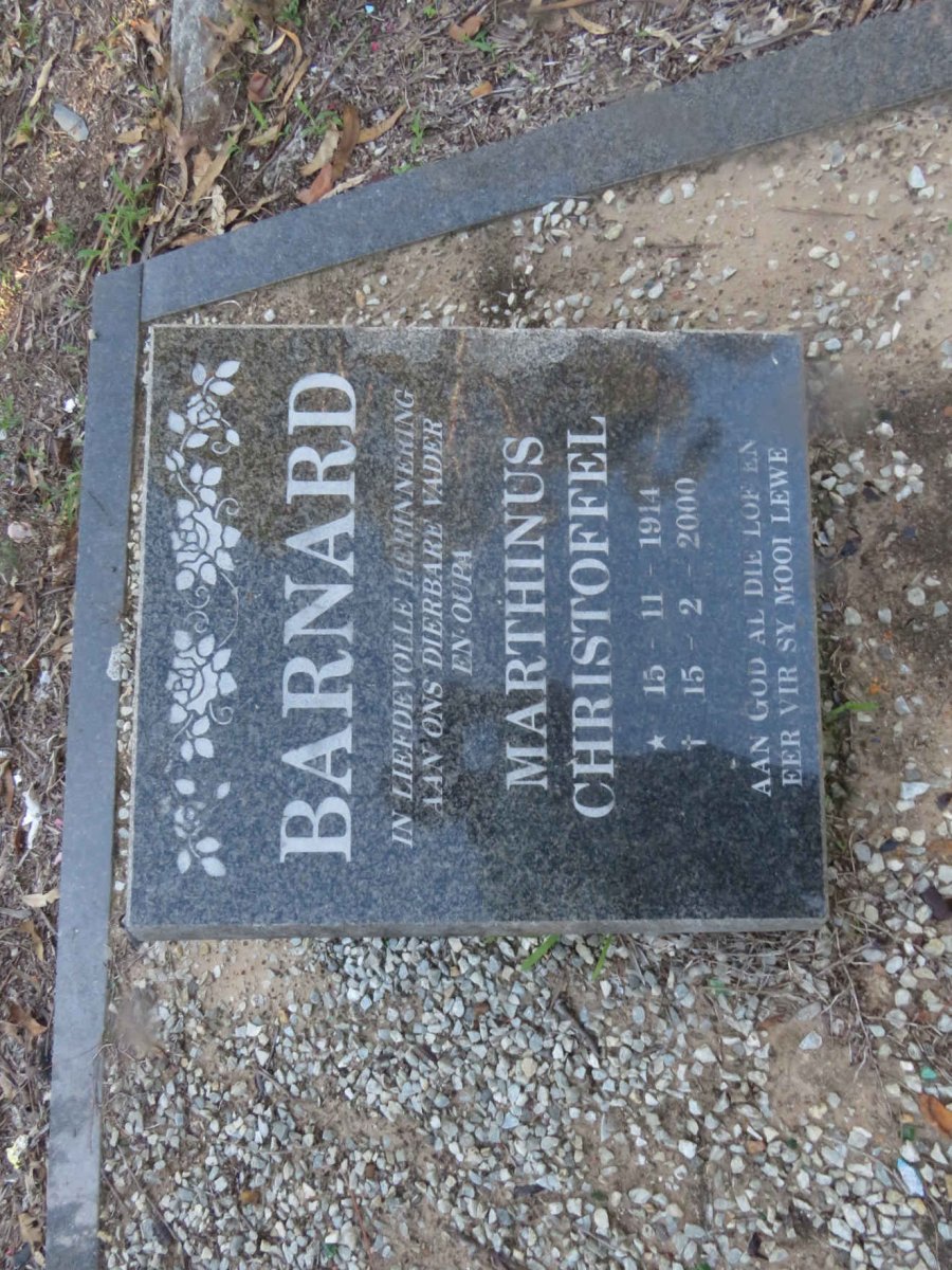 BARNARD Marthinus Christoffel 1914-2000