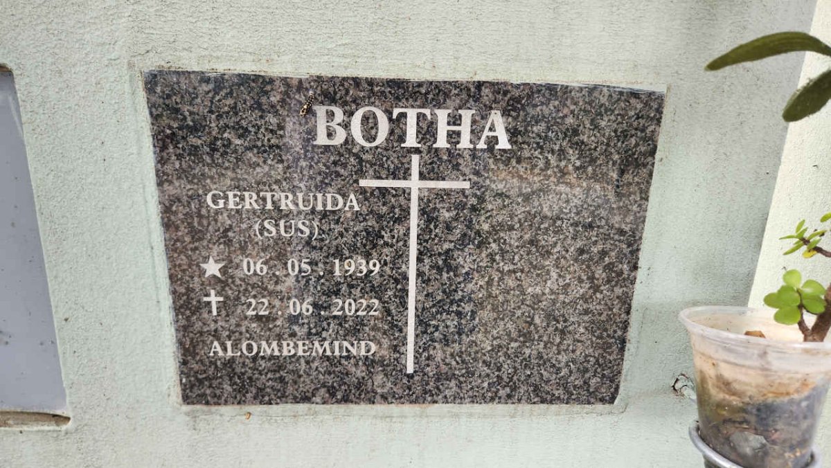 BOTHA Gertruida 1939-2022