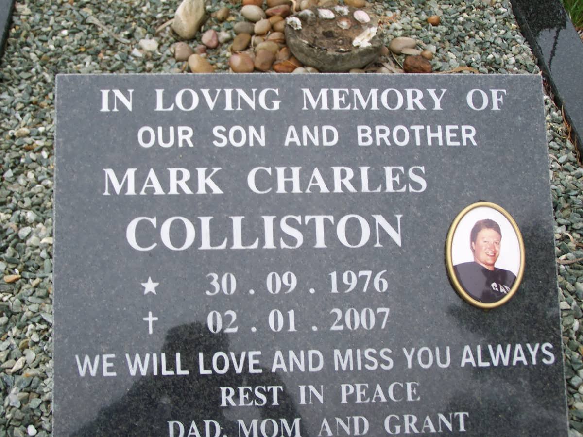 COLLISTON Mark Charles 1976-2007