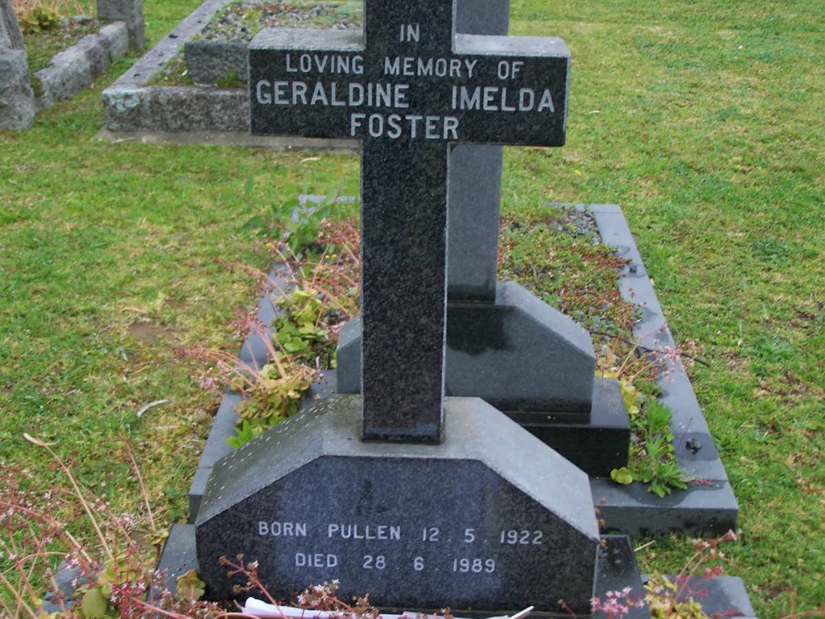 FOSTER Geraldine Imelda born PULLEN 1922-1989