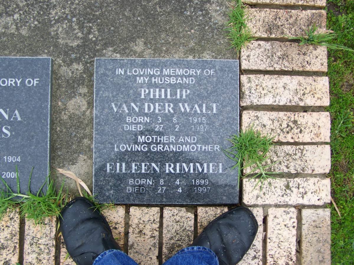 WALT Philip, van der 1915-1997 :: RIMMEL Eileen 1898-1997