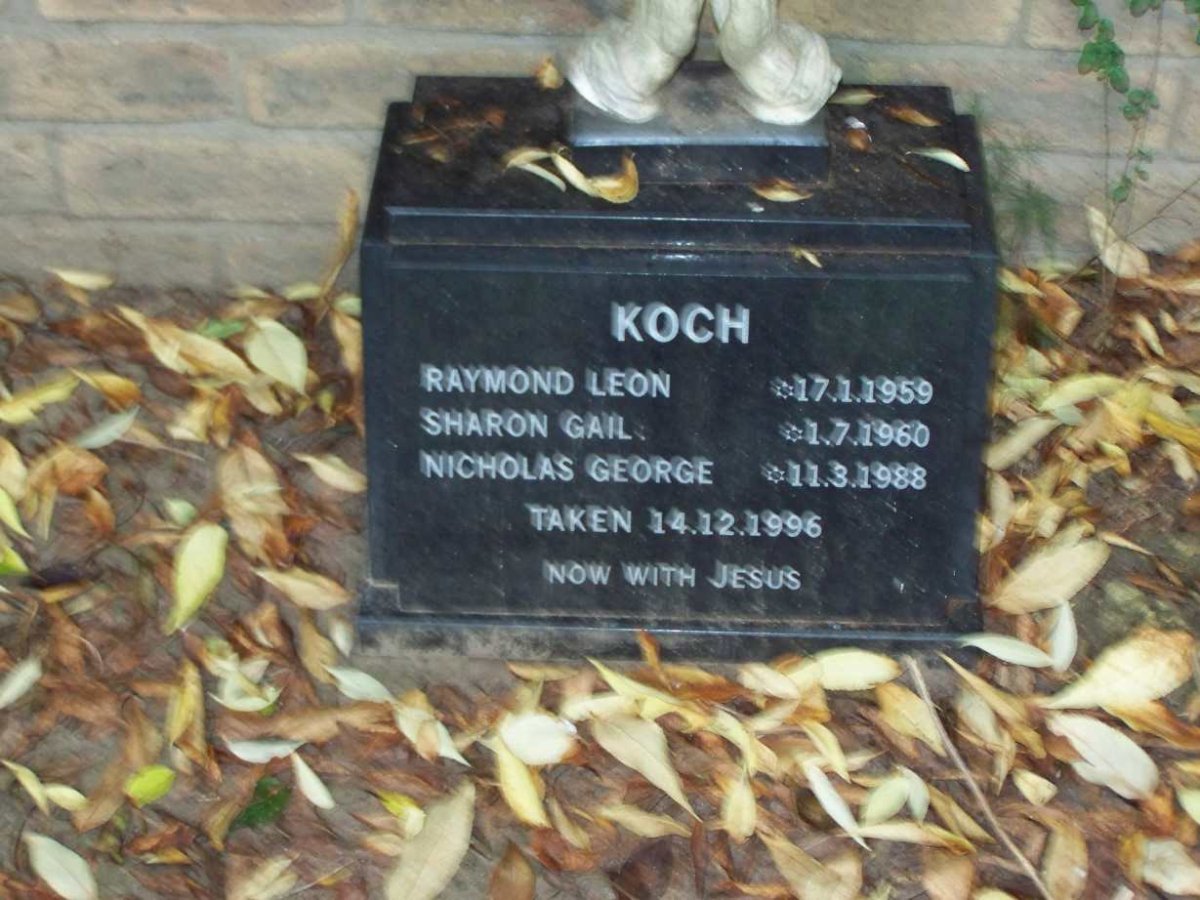 KOCH Raymond Leon 1959-1996 &amp; Sharon Gail 1960-1996 :: KOCH Nicholas George 1988-1996