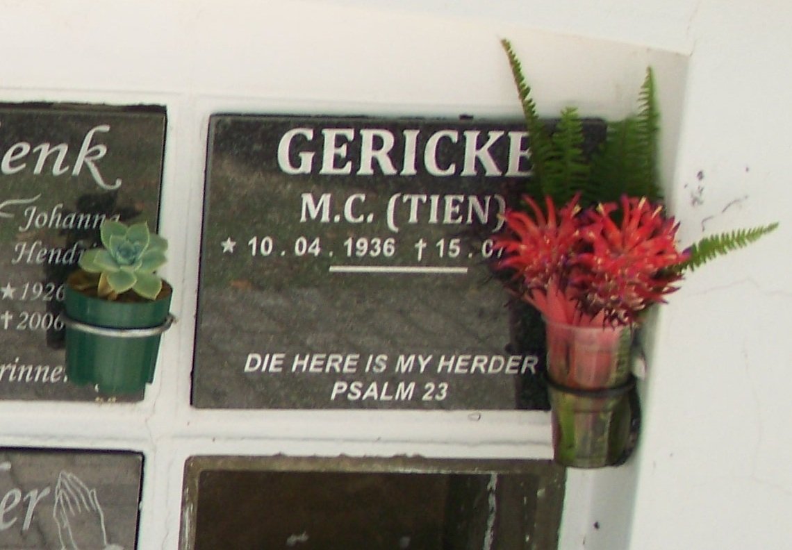 GERICKE M.C. 1936-2013