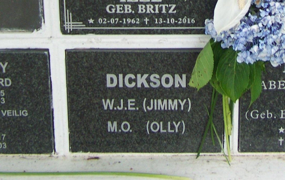 DICKSON W.J.E. &amp; M.O.