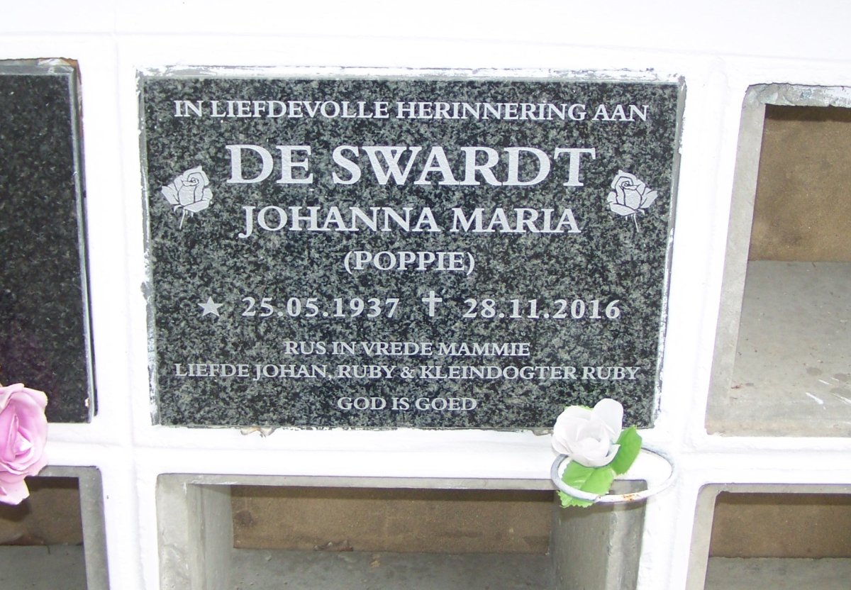 SWARDT Johanna Maria, de 1937-2016
