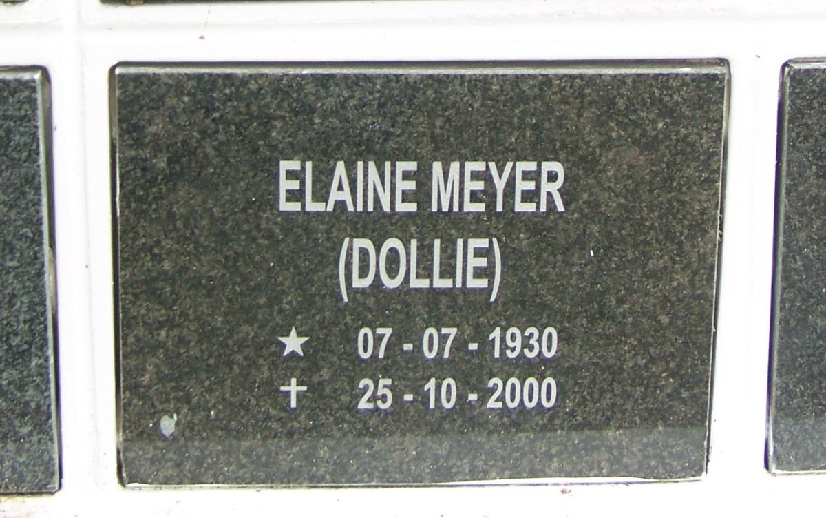 MEYER Elaine 1930-2000