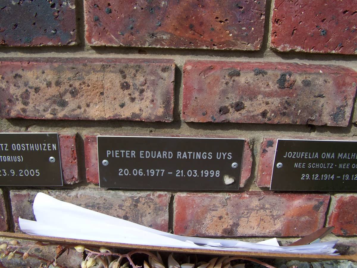UYS Pieter Eduard Ratings 1977-1998