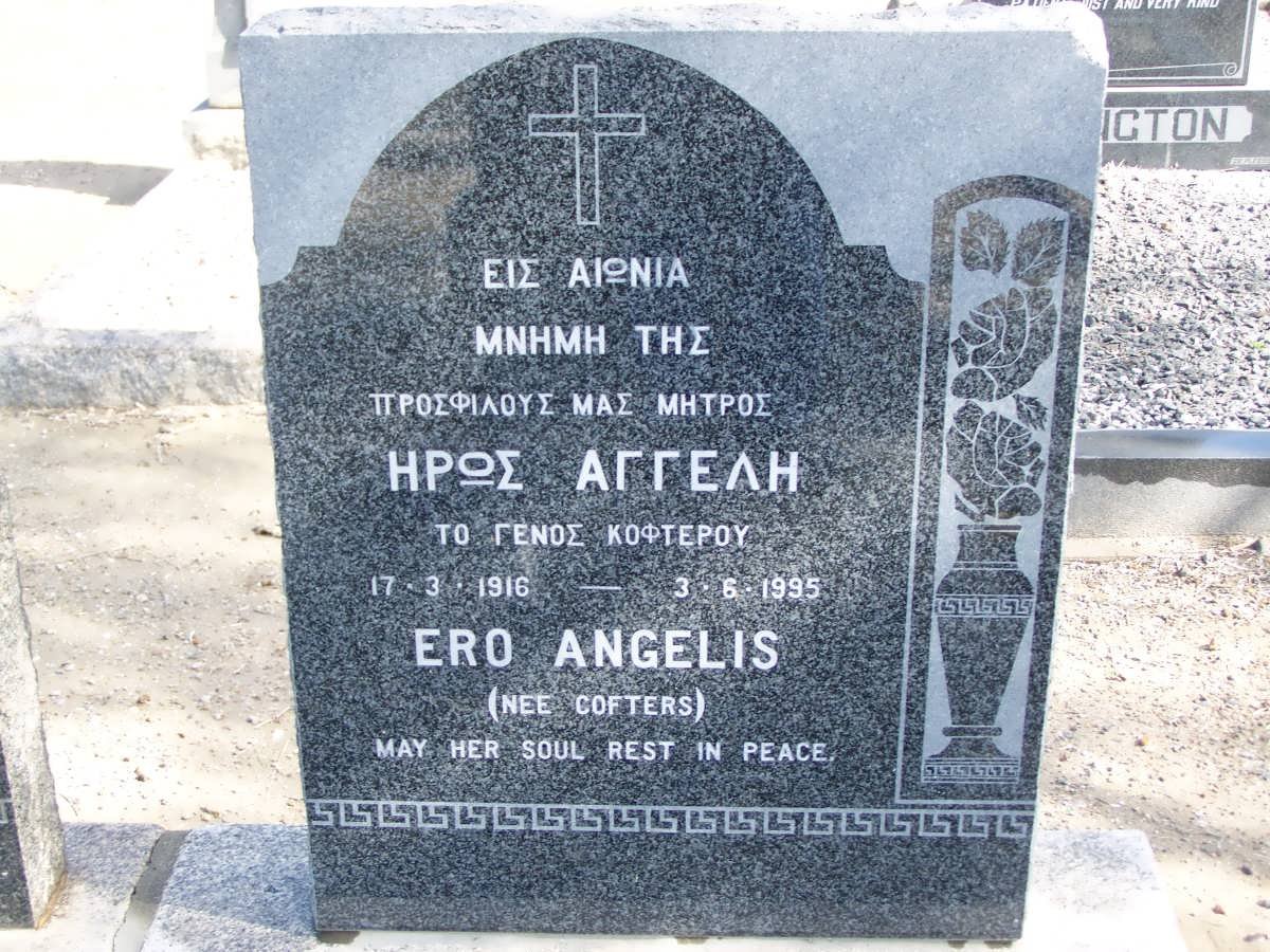 ANGELIS Ero nee COFTERS 1916-1995