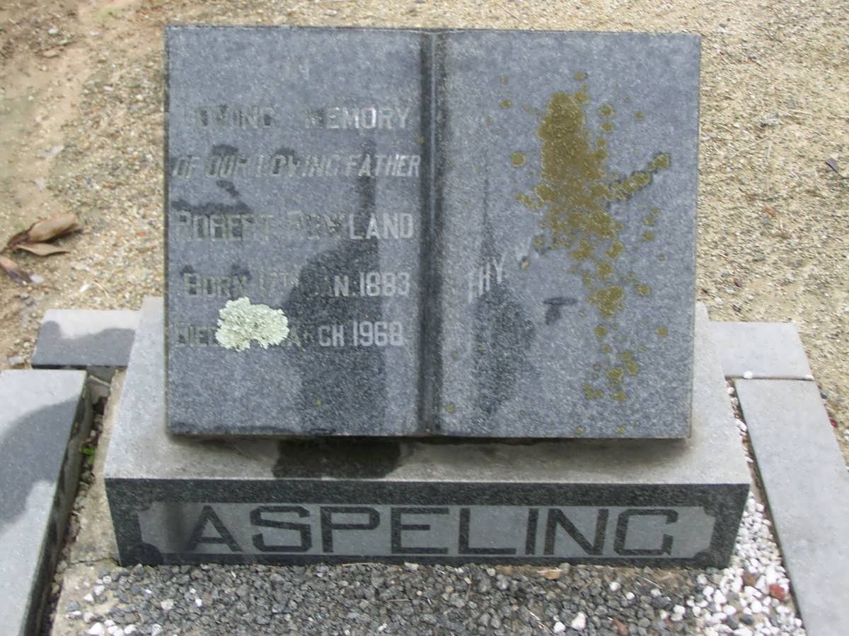 ASPELING Robert Royland 1883-1968