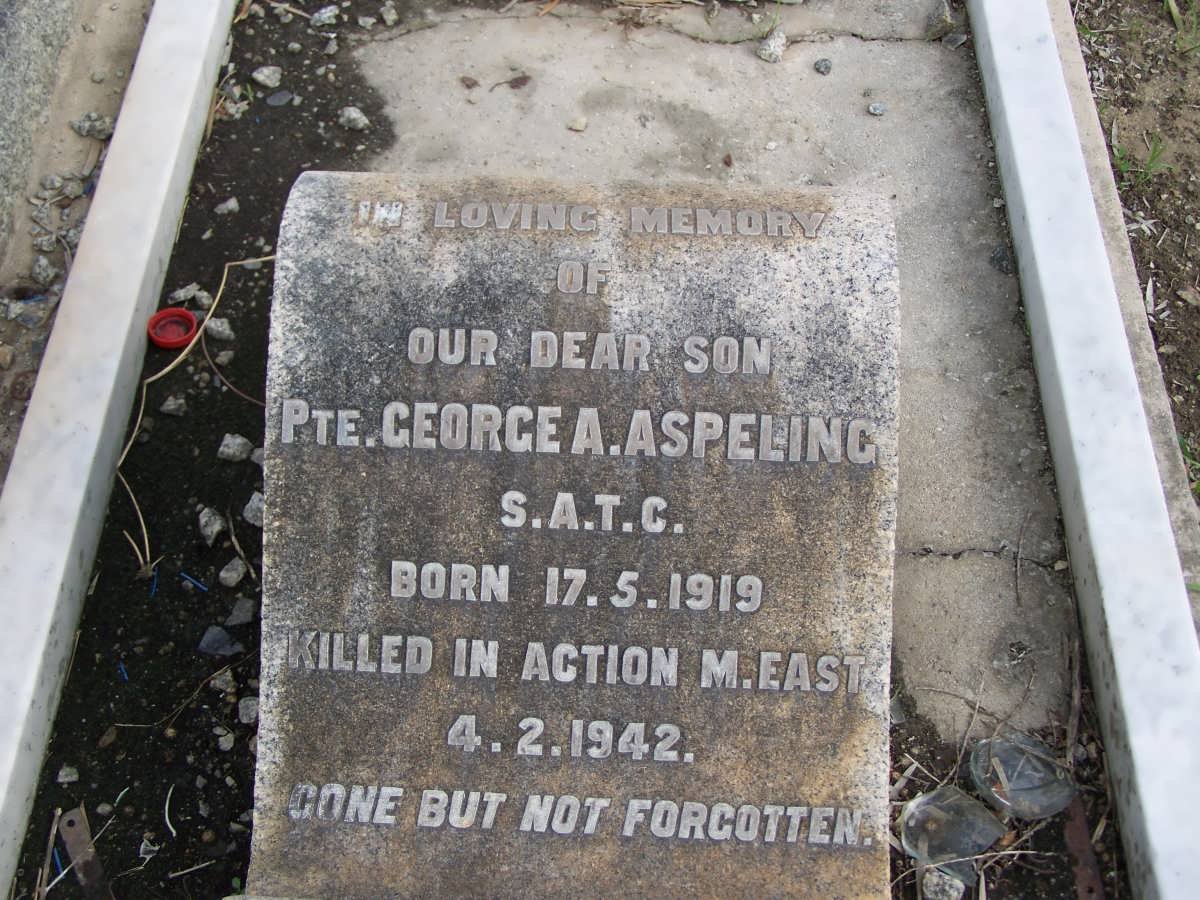 ASPELING George A. 1919-1942