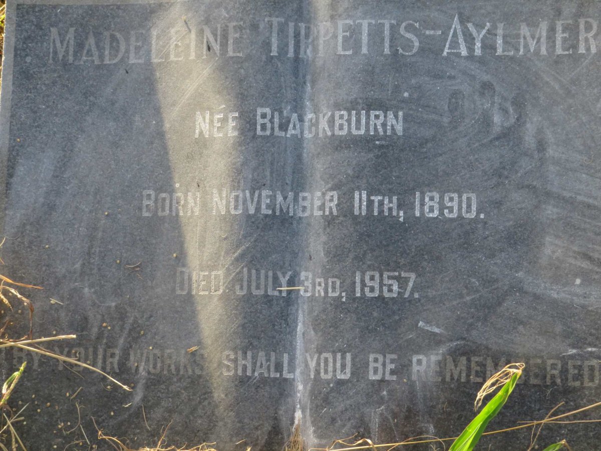 AYLMER Madeleine, TIPPETTS nee BLACKBURN 1890-1957