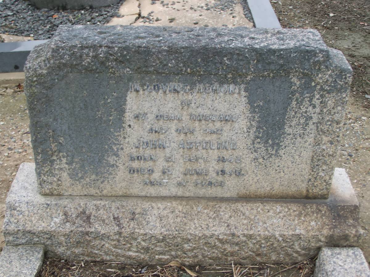 ASPELING John 1882-1945