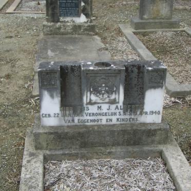 ALBERTS M.J. 1913-1940